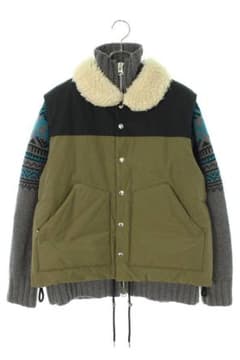 Sacai サカイ パデッドベスト ドッキング ニット ジャケット ダウン 