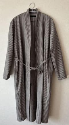 ヘブンリー　ストライプ　ロングシャツワンピース　長袖　リネン　麻　綿　コットンのサムネイル