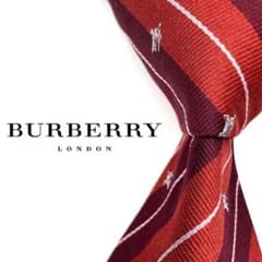 ◆美品◆ Burberry ネクタイ 騎士模様 赤色 カジュアル 美品 Burberry ネクタイ 騎士模様 赤色 カジュアル ネクタイ