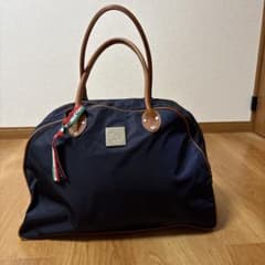 Orobianco トートバッグ ネイビー ナイロン×レザーのサムネイル