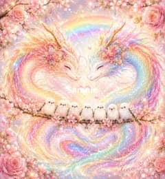 開運絵画 ♡笑龍シリーズ 7シマエナガ 双子龍♡ - メルカリ