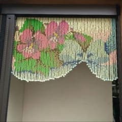 昭和レトロ 珠のれん 珠暖簾 花柄 のれん ハンドメイド レトロポップ 玉のれん m51911682653_1.jpg?1772454654