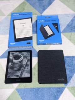 ☆★Kindleペーパーホワイト 16GB 6.8インチ 広告無&純正カバー★☆のサムネイル