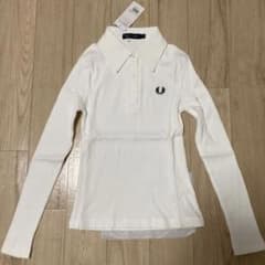 FRED PERRY ロングスリーブ リブ ポロシャツ ホワイト 白 - メルカリ