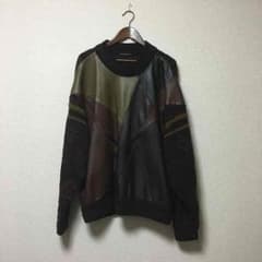 ニット レザー 総柄 古着 COOGI風のサムネイル