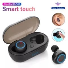 Bluetooth ワイヤレスヘッドセットイヤホン　ブラックブルーのサムネイル