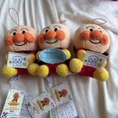 アンパンマン メッセージぬいぐるみ1点　みんなでおえかきぬいぐるみ2点　合計3点