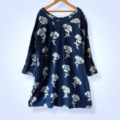 45R フォーティファイブアール インディゴ染め ブーケ 花束 ワンピース