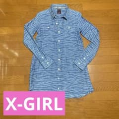X-girl ウェーブ柄 長袖ワンピースのサムネイル
