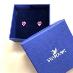 美品　SWAROVSKI スワロフスキー　ハート　ピアス　正規品のサムネイル