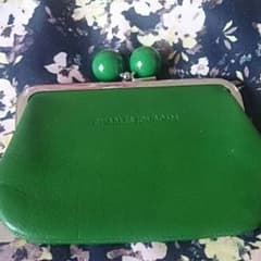 お気軽にコメント下さい☆ シャルルジョルダン グリーン 緑 がま口財布  あめ玉のサムネイル