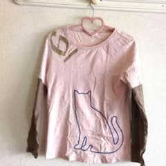 猫シルエット長袖Tシャツのサムネイル