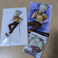 Dr.STONE アニメイトオンリーショップアクスタ 特典カード缶バッチ石神
