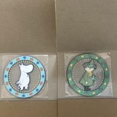 MOOMIN 클리어 고무 코스터 2장 세트 미개봉 신품