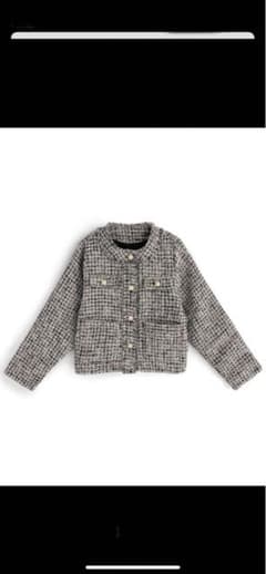 お値下げ:グレイル　アイボリー新品　ツイードノーカラージャケット[on242]のサムネイル