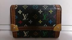 美品 ルイヴィトン Louis VUITTON 小銭入れ 黒 マルチカラー 財布のサムネイル