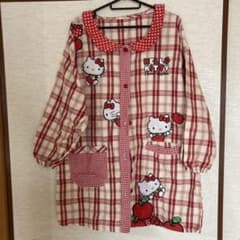エプロン 保育士 スモック　キティのサムネイル