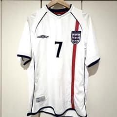 UMBRO イングランド代表 ベッカム #7 2002 ホーム ユニフォーム S