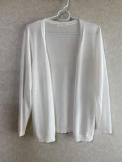 夏カーディガン　白　羽織り　【美品】のサムネイル
