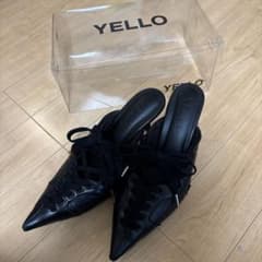 YELLO ブラック レースアップ ミュール XL 25.5cm前後 - メルカリ