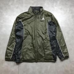 AA521 アディダス CLIMAPROOF ジップブルゾン L カーキ 裏起毛