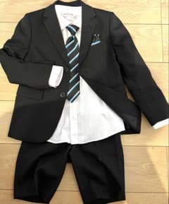 キッズフォーマルスーツ 男の子 120cm　スーツ　シャツネクタイ4点セットのサムネイル