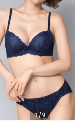 シロヒロ様専用！G80 ネイビー　脇高　ブラジャーショーツセットのサムネイル