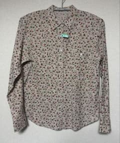 seventy様用　マドモアゼルノンノン　黒地に花柄　長袖シャツ ☆美品☆マドモアゼルノンノン 花柄 長袖綿麻シャツブラウス - メルカリ