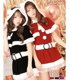 [6点SET]ネコ耳ポンチョ＆ミニスカートセット[2023サンタ/コスプレ]のサムネイル