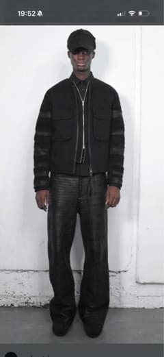 avalone scale leather hybrid trousers - メルカリ