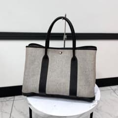 エルメス ガーデンパーティPM トワルアッシュ×ネゴンダ ブラック 