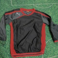 PUMA ピステ・ウィンドブレーカー 120 黒/赤 - メルカリ