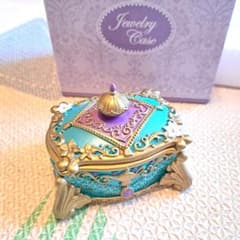 アラジン　ジャスミン　小物入れ　ターコイズ色のジュエリーケース　アクセサリー m52005397607_1.jpg?1738984476