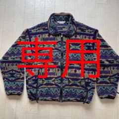 US 古着　コロンビア総柄　フリースジャケットのサムネイル