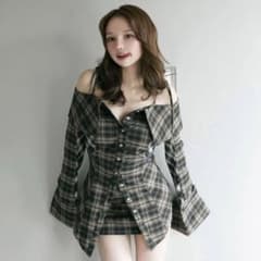 andmary Chloe check set up mサイズのサムネイル