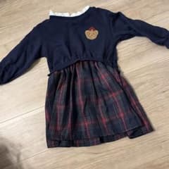 【美品】petitmain 100サイズ　ワンピースのサムネイル