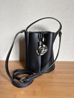 MOHI モヒ パイソン巾着 3WAY バケットバッグ 黒のサムネイル