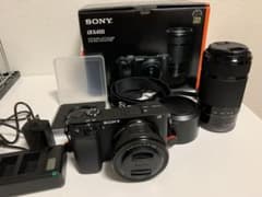 美品・即使用可】SONY α6400 ダブルレンズセット｜保護ガラス貼付 
