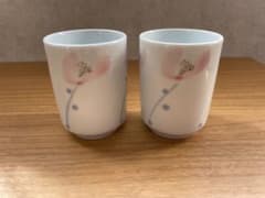 花柄湯飲み2個セットのサムネイル