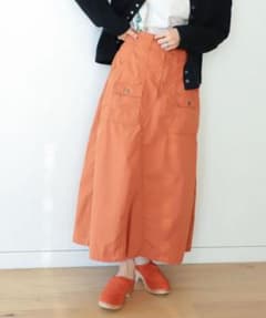 BEAMS BOY コットン ブッシュ スカート　オレンジのサムネイル