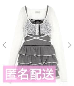 BUBBLES リブガーリーアンサンブルワンピース グレー S