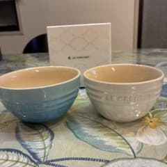 新品・未使用】ル・クルーゼ ライスボール 2個セット 夫婦茶碗 箱付き