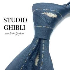 [극미품] STUDIO GHIBLI 넥타이 캐릭터 무늬 네이비 토토로