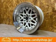 新品】滋賀発深リムykwドリドリメッシュ風白☆9J4穴PCD100/114.3 