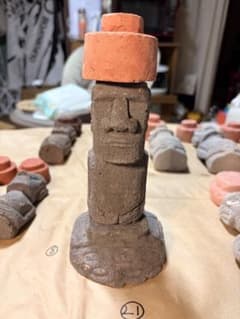 モアイ　モアイ像 イースター島にて購入㉑ 台座(アフ)付き　激レアです。一体のみ モアイ モアイ像 イースター島にて購入㉑ 台座(アフ)付き 激レアです