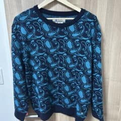 GDC 青・紺模様 MITSUKEKNITニットセーター XL - メルカリ