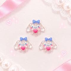 ネイルパーツ　デコパーツ　シナモン　シナモロール　サンリオ　小　全身　ラメのサムネイル