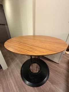 577 ニトリ ビッテ3 丸型ガラステーブル 廃盤 希少 北欧風 ダイニング