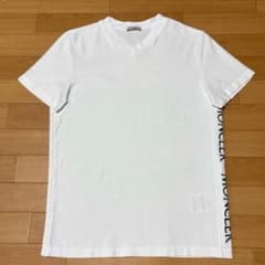 美品〕モンクレール サイドロゴ 刺繍 S ホワイト Tシャツ 5S551 - メルカリ
