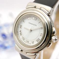 新品電池】ティファニー インタリオ 白文字 3針 腕時計 シルバー